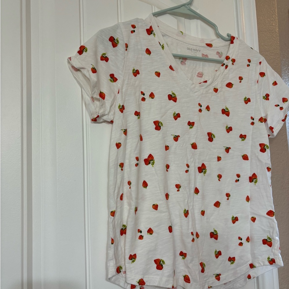 Old Navy V-neck strawberry shirt